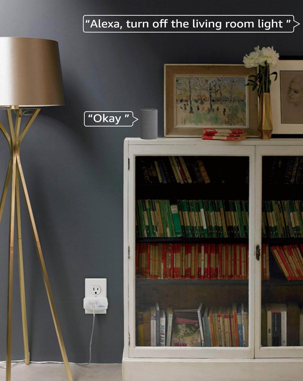 LITEdge Smart Plug, Works with Amazon Alexa and Google Assistant, Wi-Fi Accessible Power Outlet, Timing Function, No Hub Needed, Control with App on Phone, Single Socket