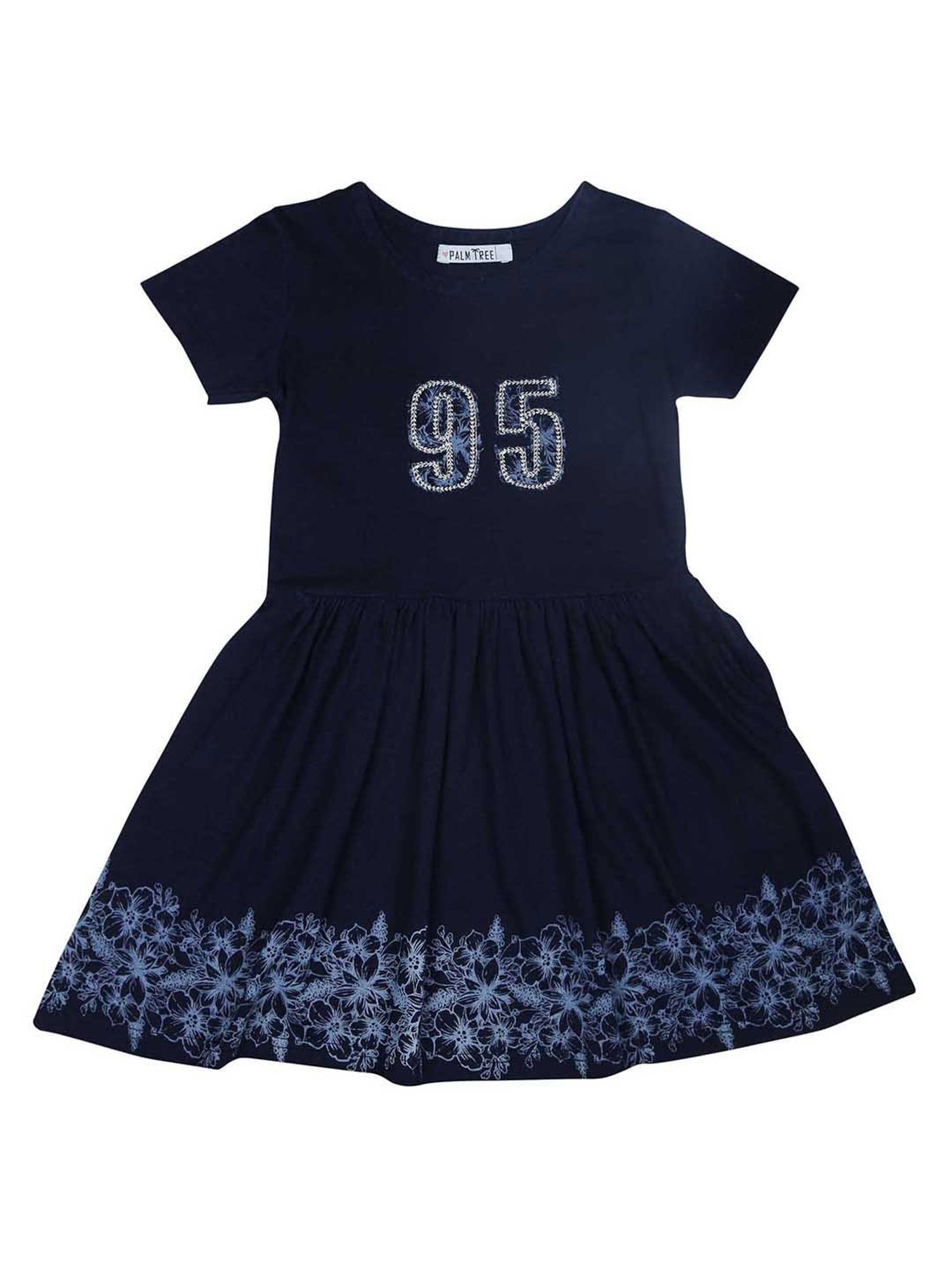 Gini & Jony Kids Navy Printed Dress