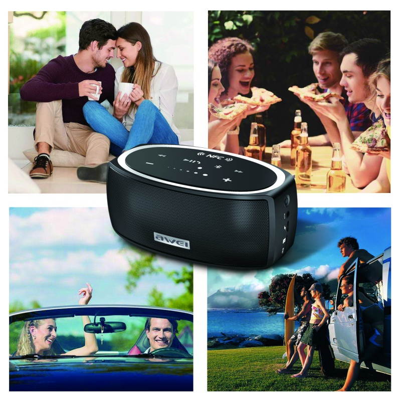 Touch Portable Bluetooth Speaker With HD Audio 360 Surround Super Bass Mini Music Speaker