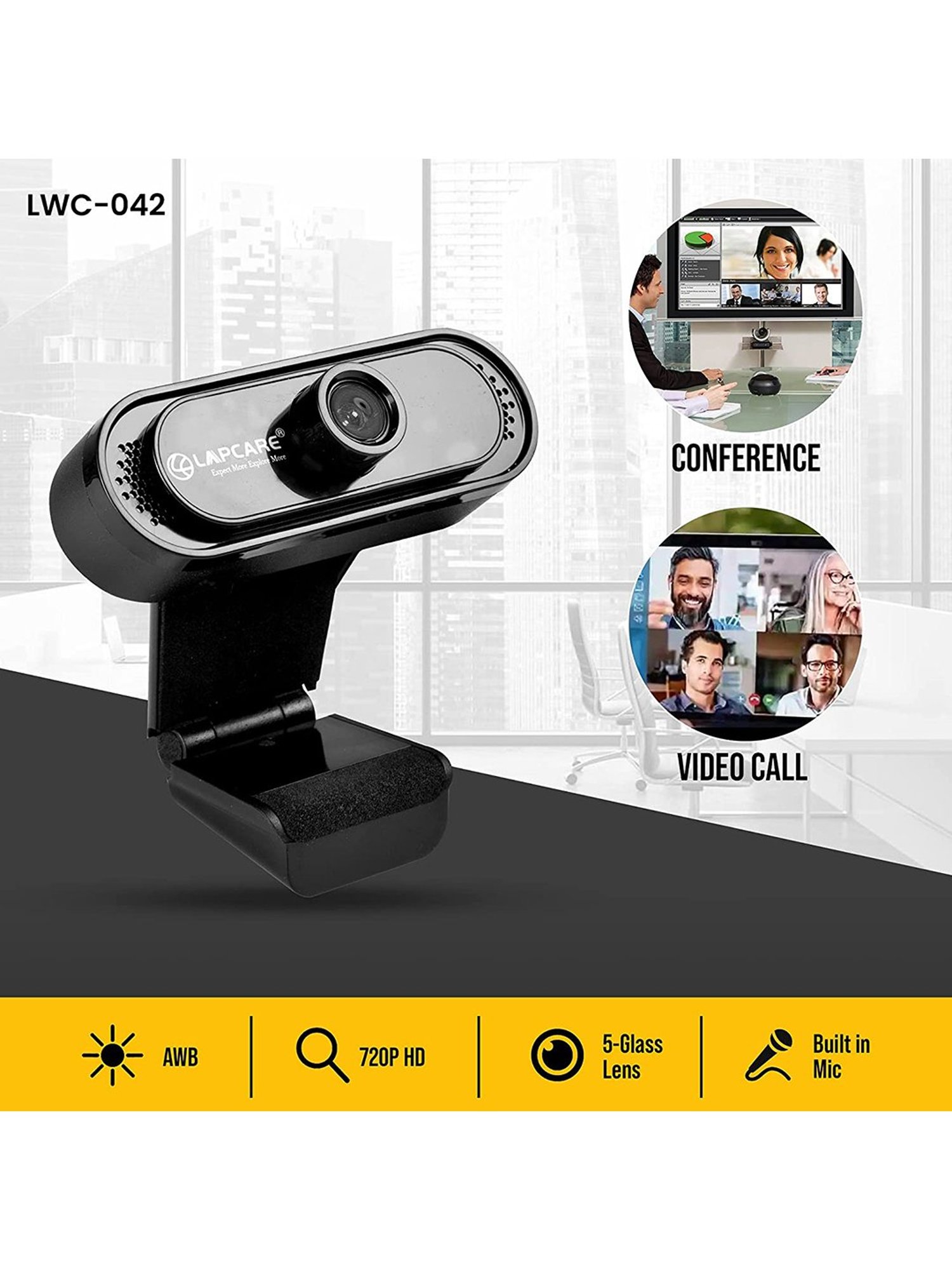 Logitech Conference Cam BCC950 Video Conference Webcam, HD 1080p Camera with Built-In Speakerphone