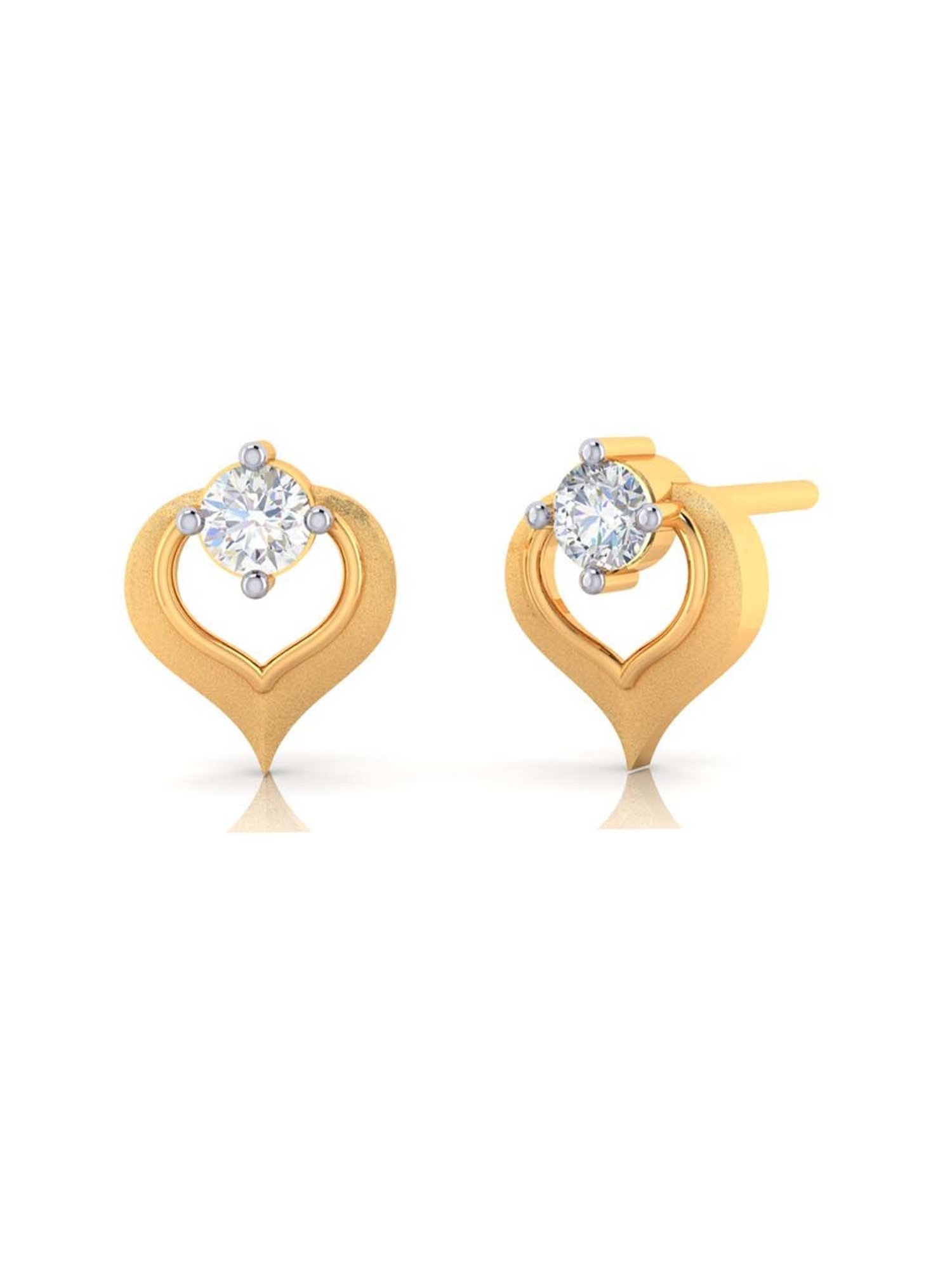 P.C. Chandra Jewellers 18 kt Gold & Diamond Earrings