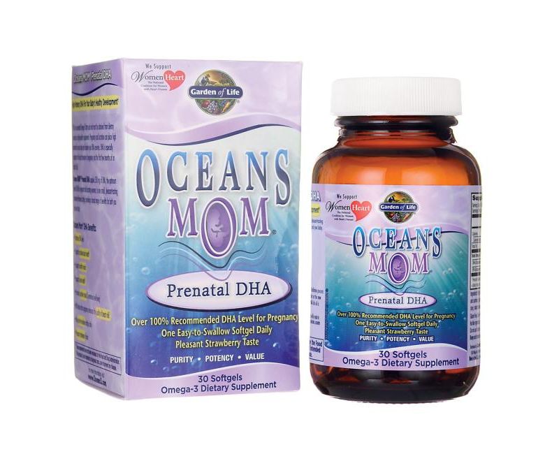 Garden of Life Omegas And Fish Oil Oceans Mom Prenatal Dha Softgel 30ct.