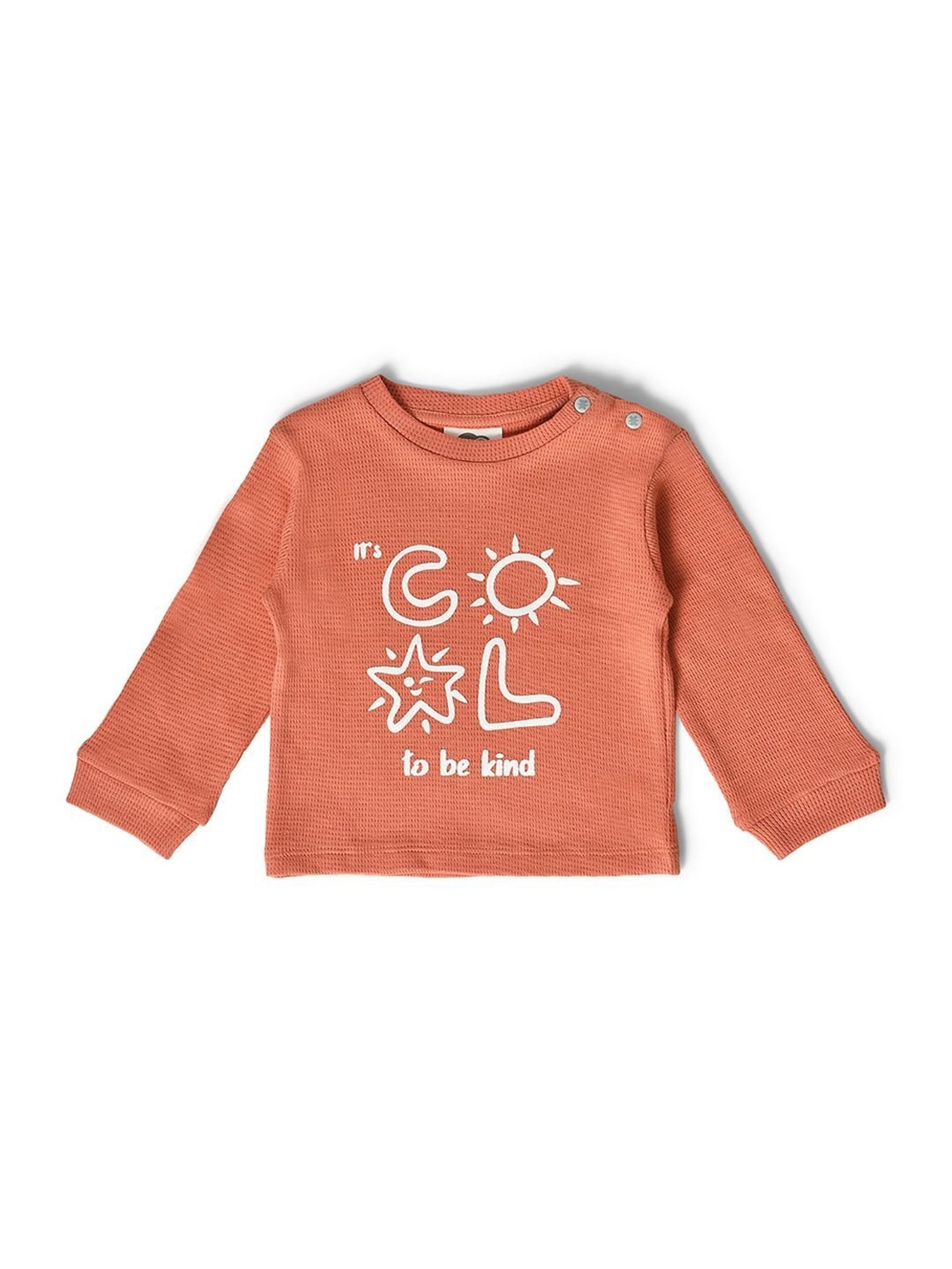 MiArcus Kids Orange Cotton Printed Full Sleeves Sweatshirt