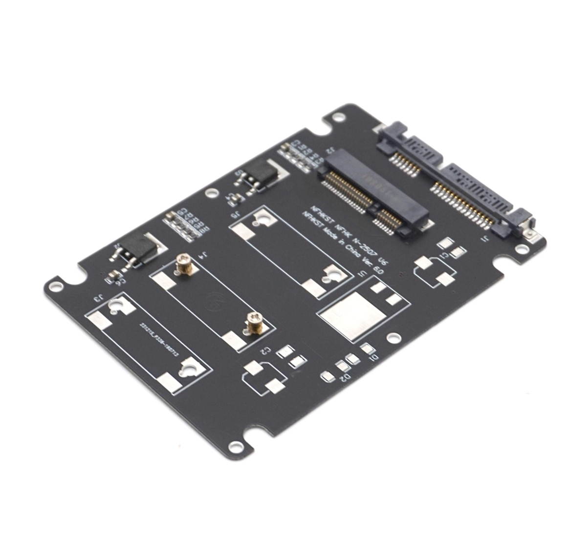 Weastlinks mSATA to SATA SSD Enclosure mSATA to 2.5 SATA Adapter Solid State Drives SSD Hard Drive Converter to SATA 3.0 Card with Case Box