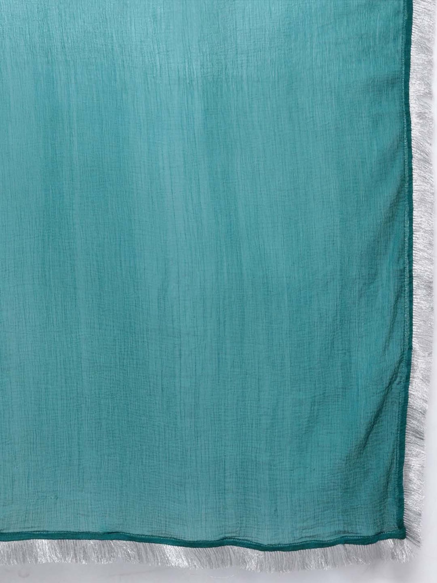 Varanga Turquoise Cotton Striped Kurta Palazzo Set With Dupatta