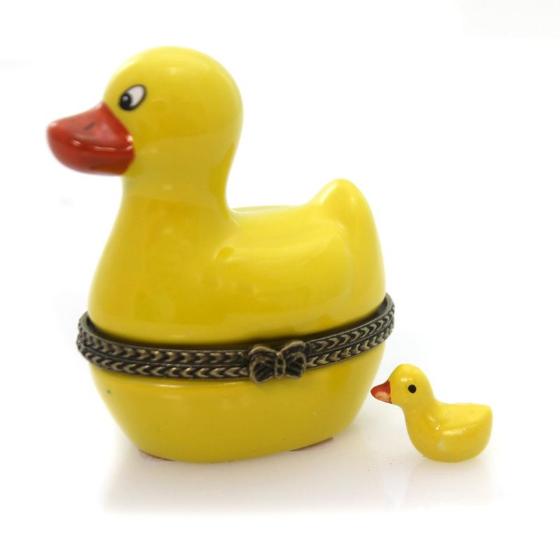 Hinged Trinket Box 2.5" Rubber Ducky Water Quack  -  Decorative Figurines