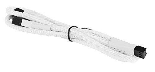 BattleBorn 3-Pin Fan Black Extension Cable Cord Premium Sleeved Braided Adapter PC Computer