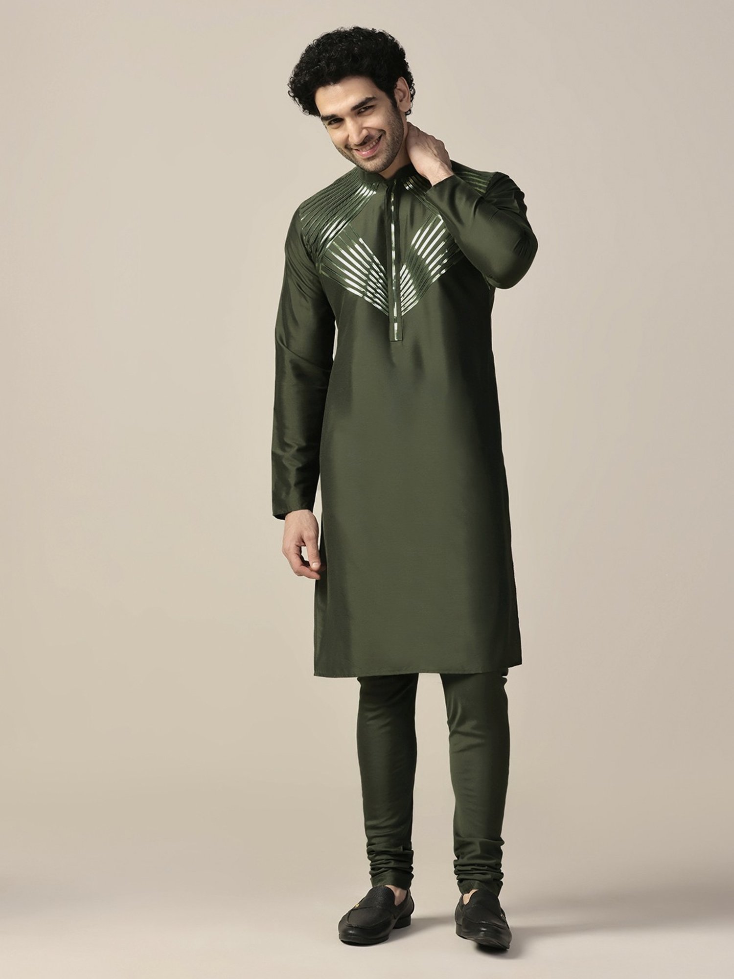 Sanwara White Regular Fit Chikankari Kurta & Churidar Set