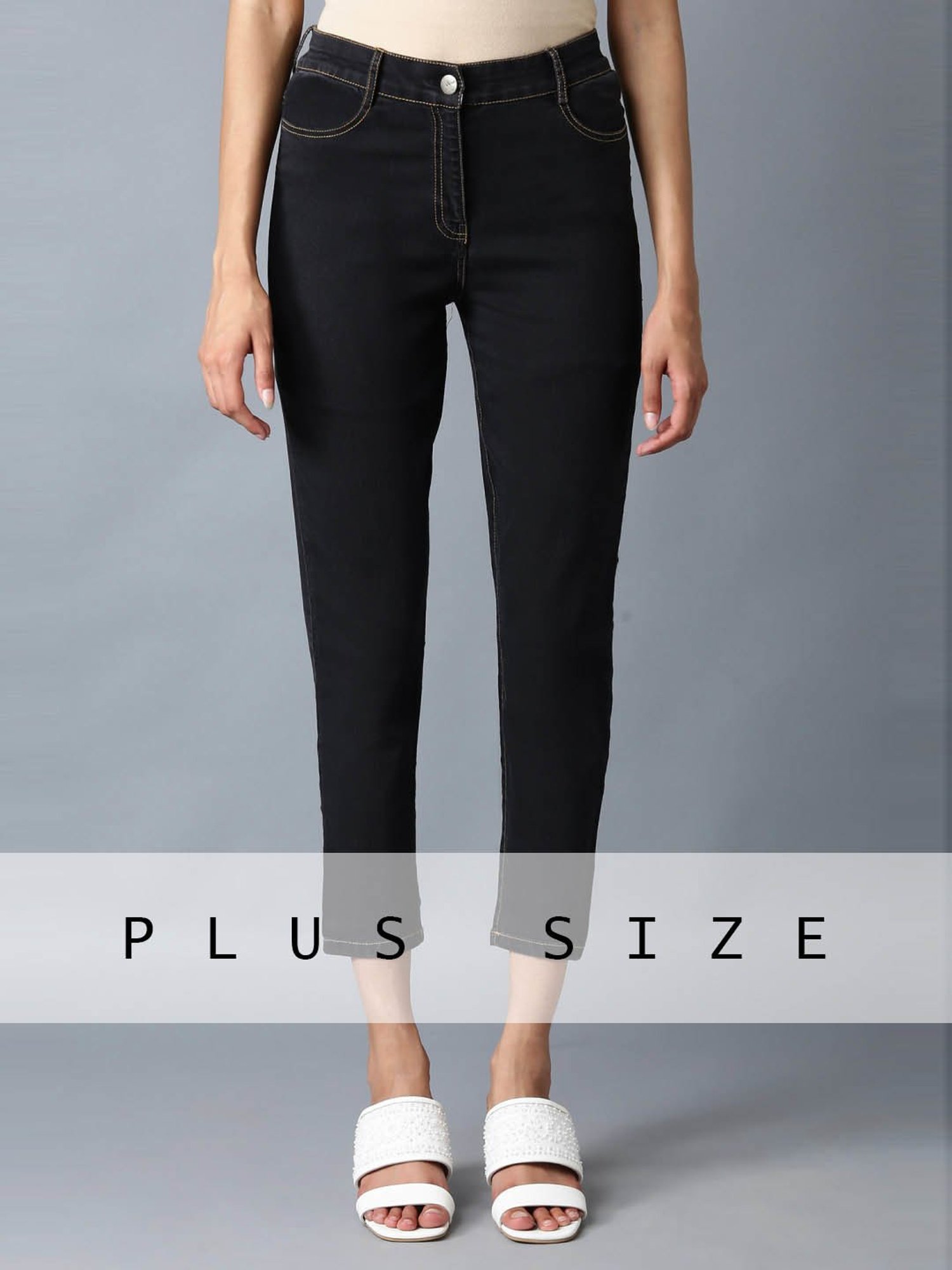 Elleven from Aurelia Slate Grey Slim Fit Jeans