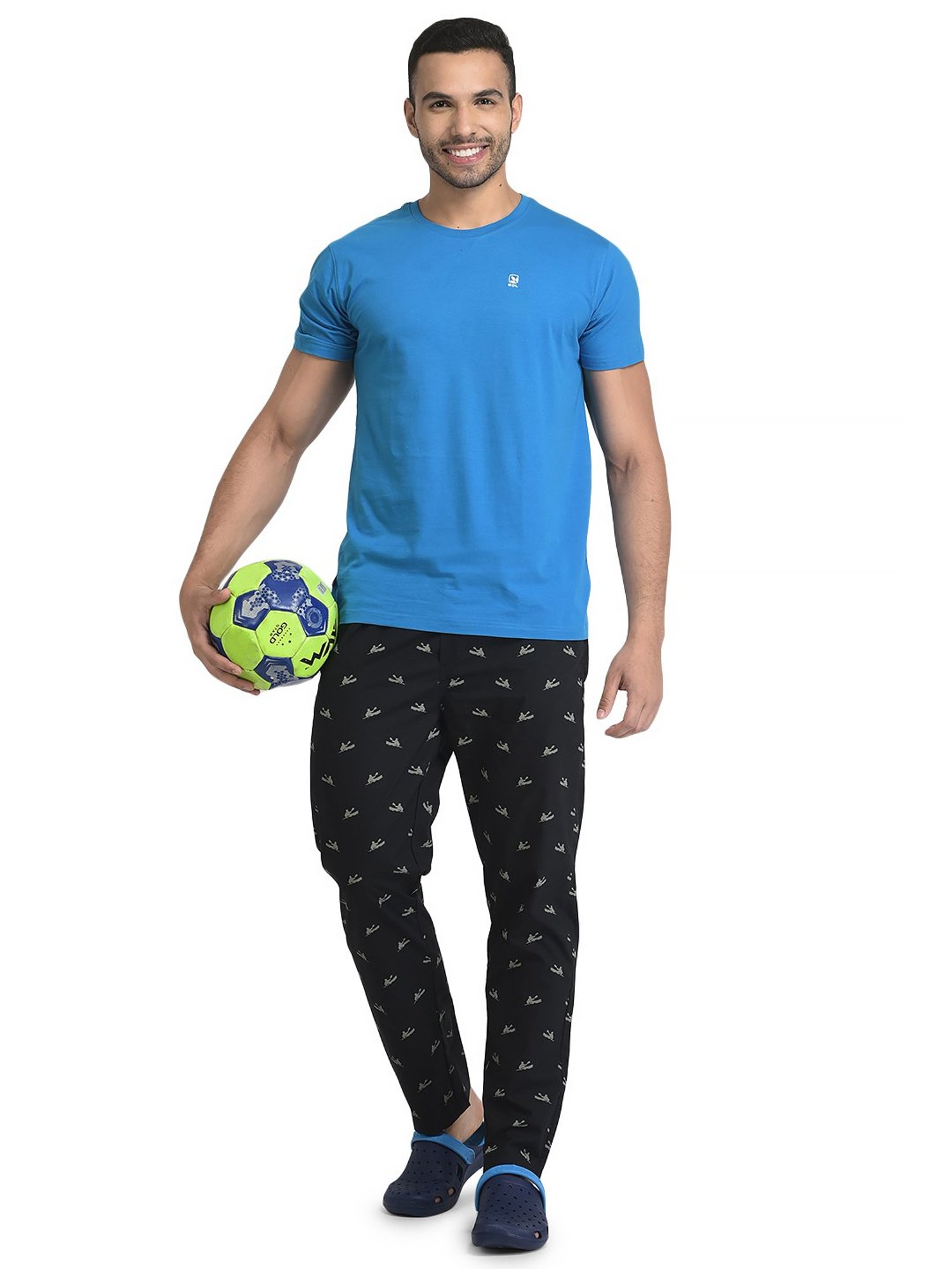 Woodland Black Printed Pyjamas