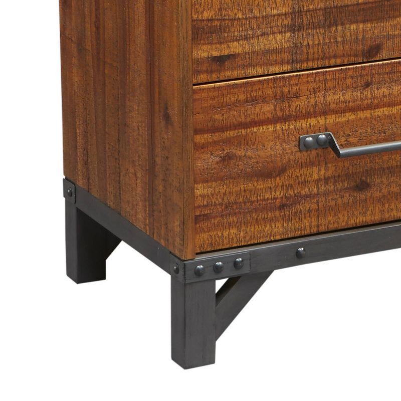 County Line 4 Drawer Chest Rum Walnut - Sauder