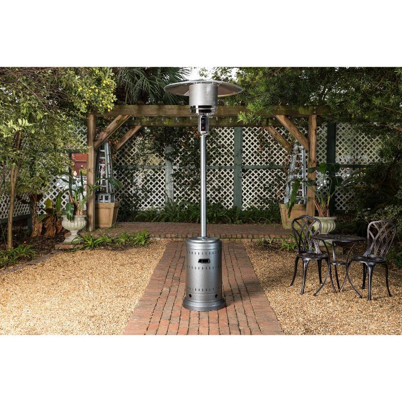 Commercial Patio Heater Hammered Platinum - Fire Sense
