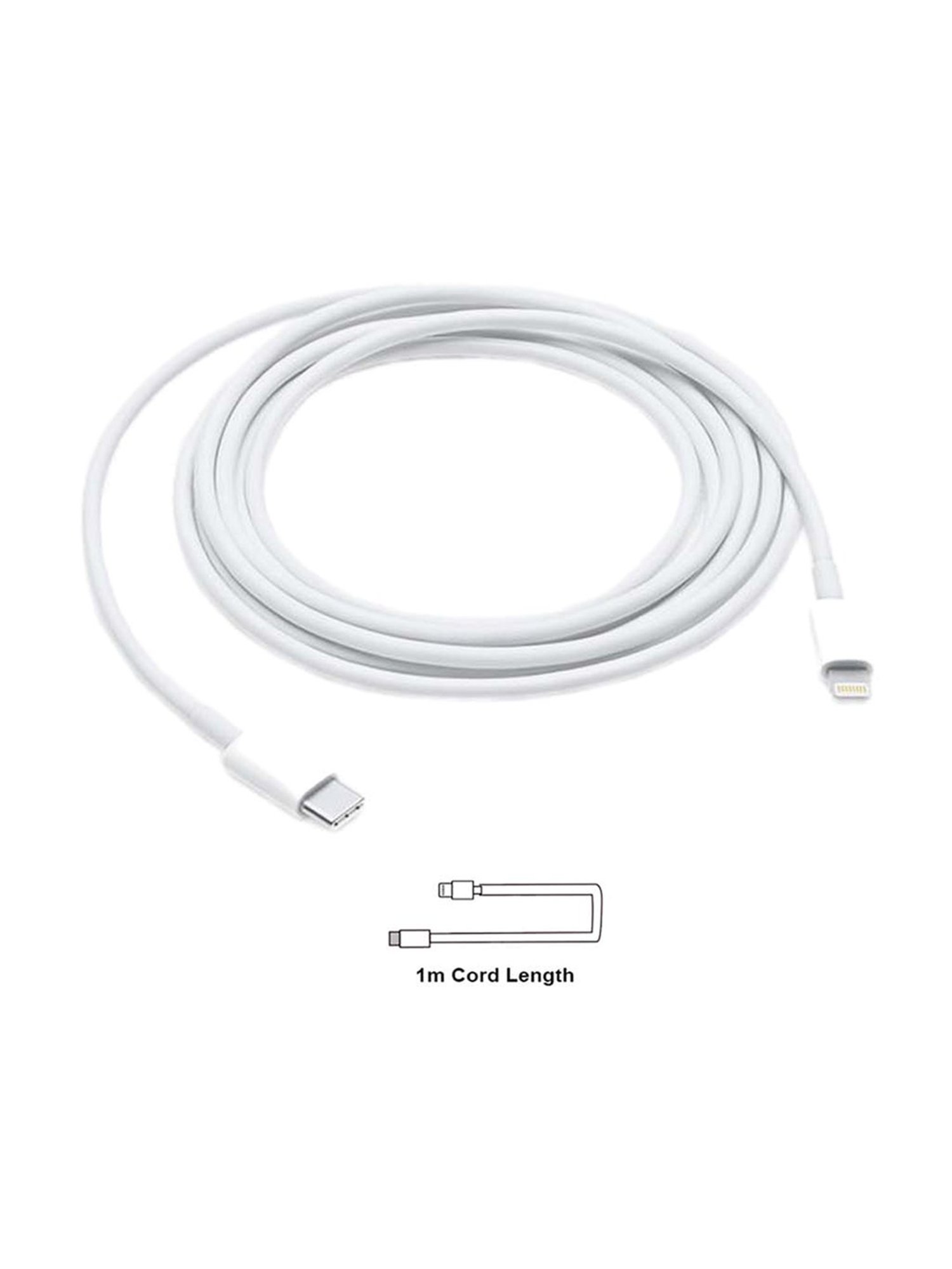 Apple 1m USB-C to Lightning Cable (Compatible with iPad, iPhone, iPod, Computer, White)