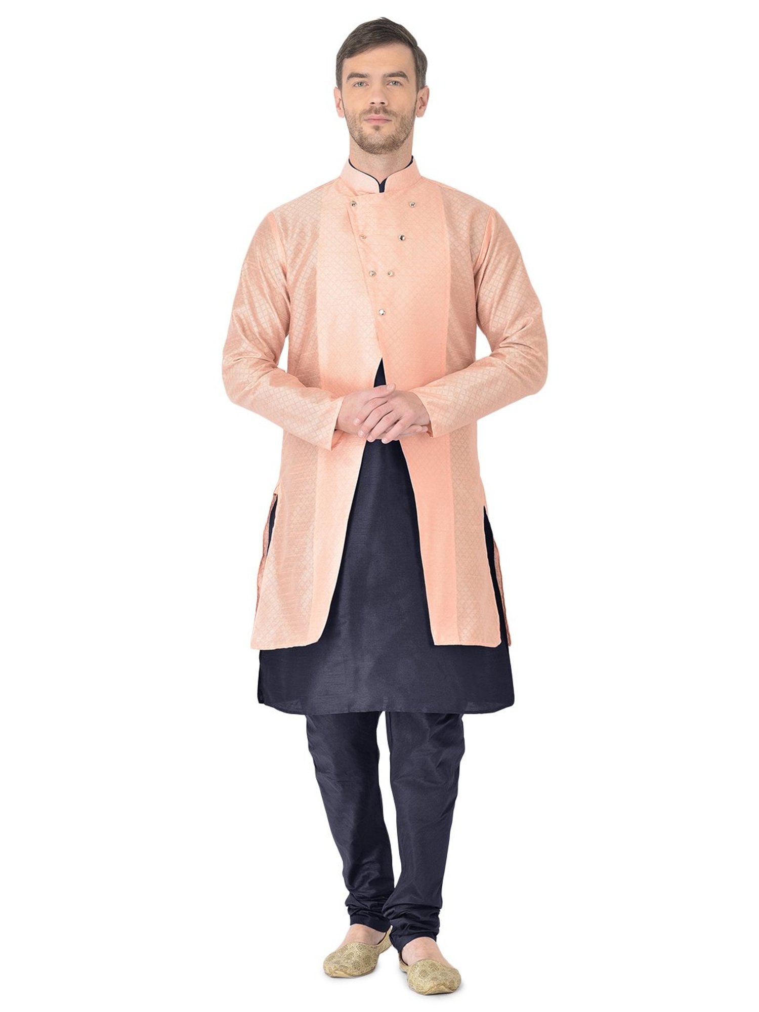 SG RAJASAHAB Multi Regular Fit Self Pattern Kurta Set
