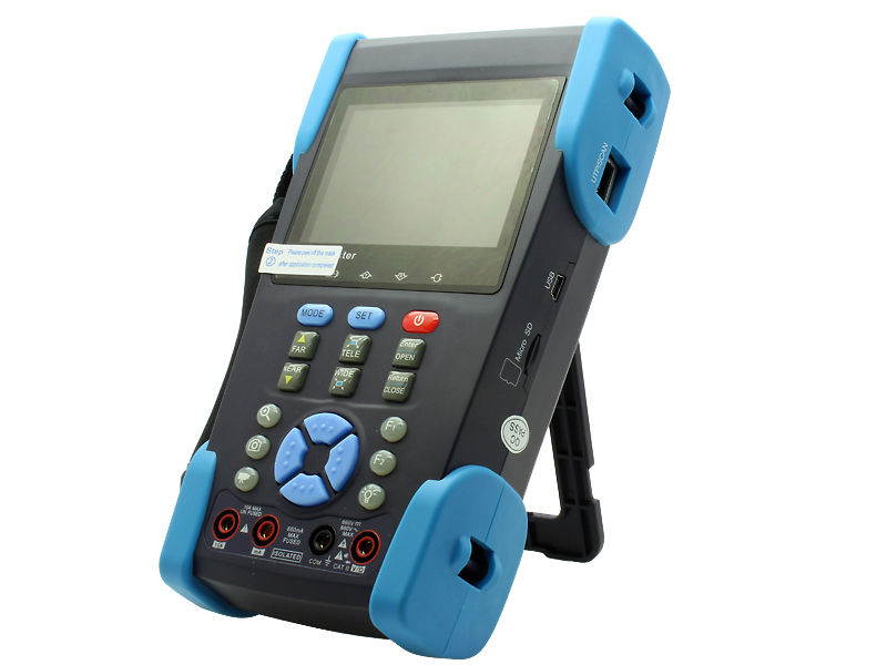 3.5" LCD CCTV Tester for IP & Analog camera testing with function of PTZ, UTP Cable Test, POE Test,TDR, Optical fiber power meter, Digital Multimeter and cable scan