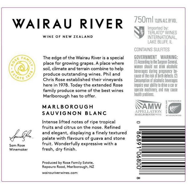 Wairau River Sauvignon Blanc White Wine - 750ml Bottle