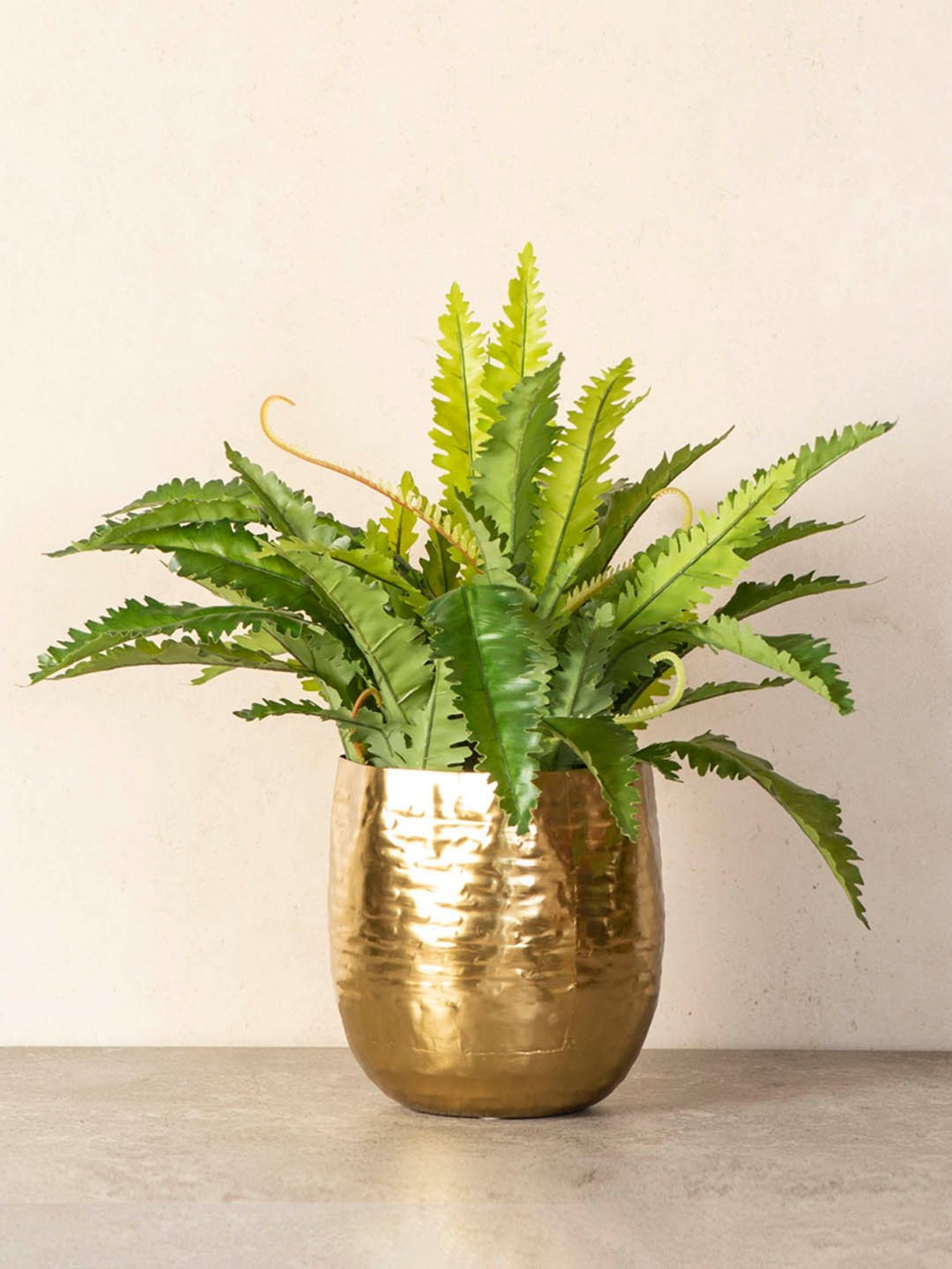 THE DECOR REMEDY Fluid Mini Gold Single Planter