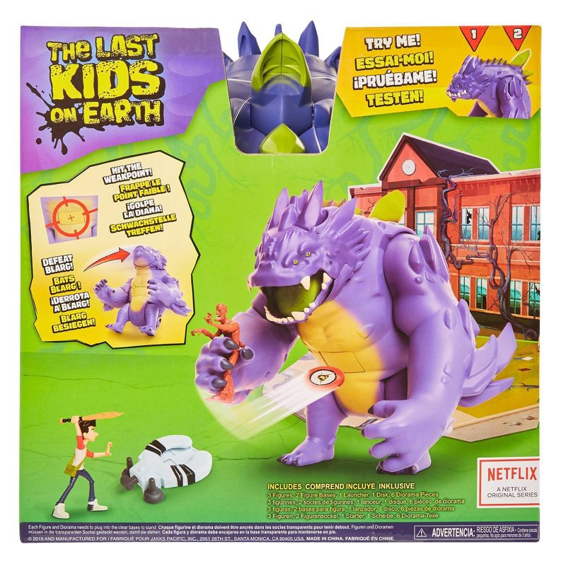 The Last Kids on Earth Chompin' Blarg 9" Action Figure Playset with Jack and Zombie Action Figures