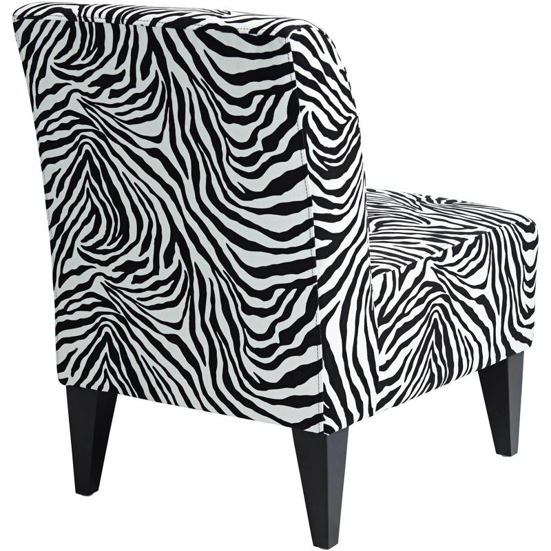 Studio 55D Zebra Print Slipper Accent Chair
