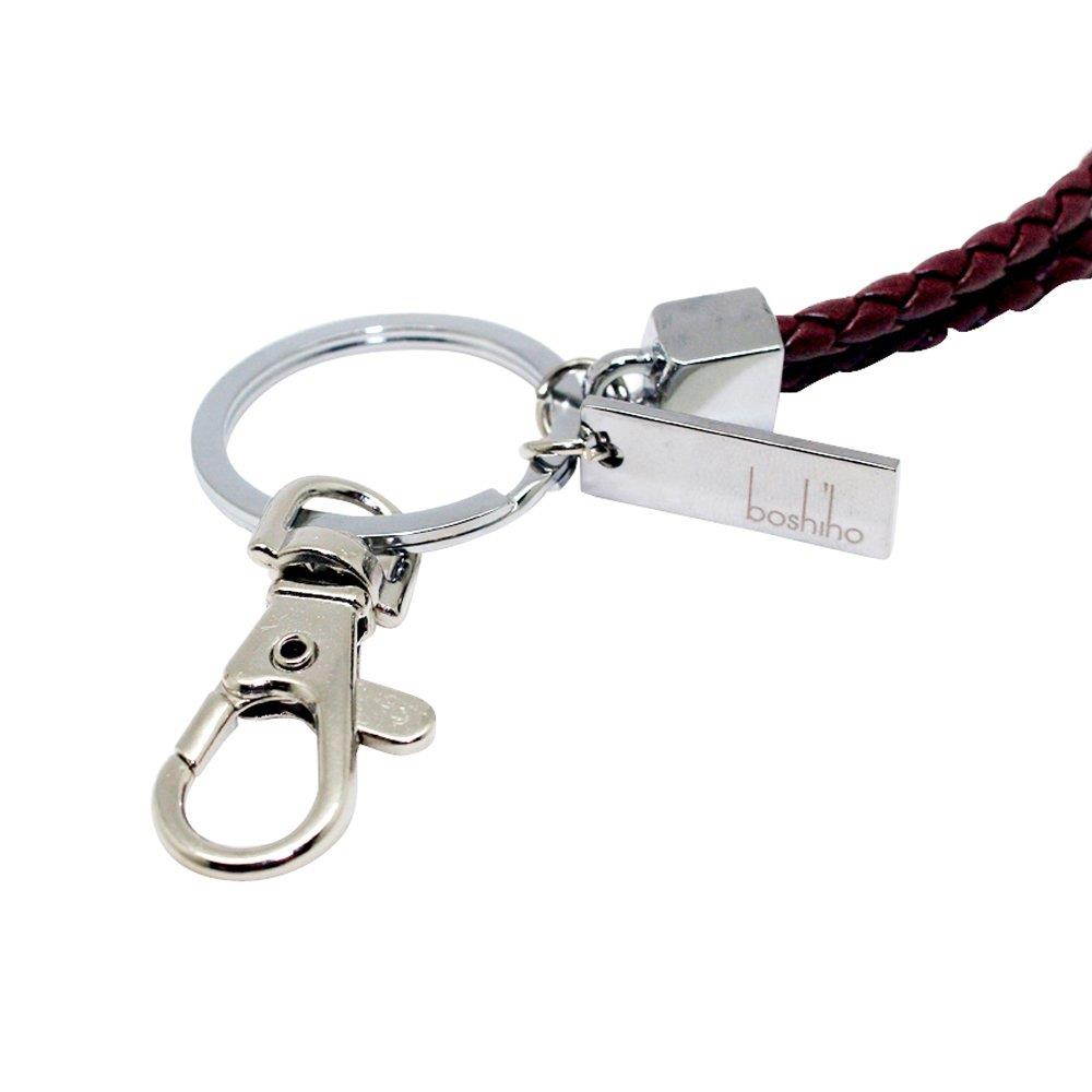 Boshiho Vertical Style Leather ID Card Badge Holder with Heavy Duty Lanyard (Brown)