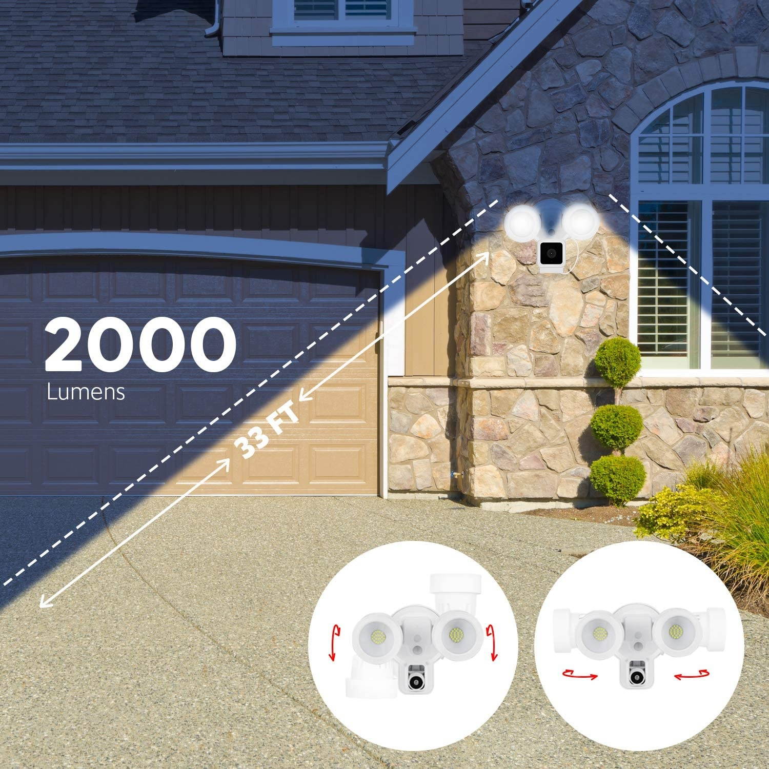 Wasserstein 3-in-1 Floodlight, Charger and Mount Compatible with Wyze Cam V3 & Wyze Cam V2 (Black) (Camera NOT Included)