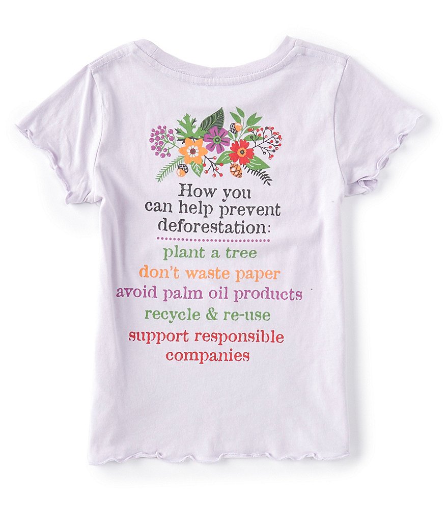 Peek X The Nature Conservancy Little/Big Girls 2T-12 Short-Sleeve Nemophilist Graphic Tee