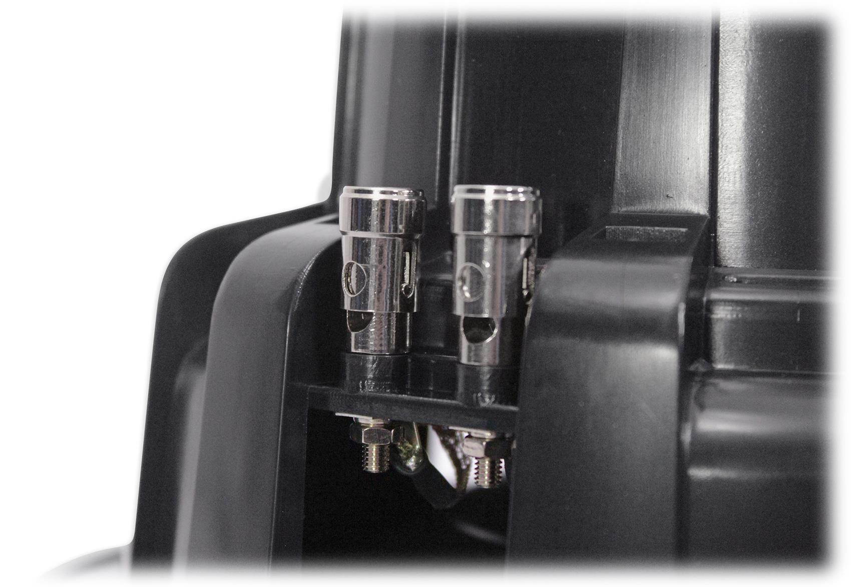 rockville ms10lb 10" 2400 watt black marine/boat 10" subwoofer with led