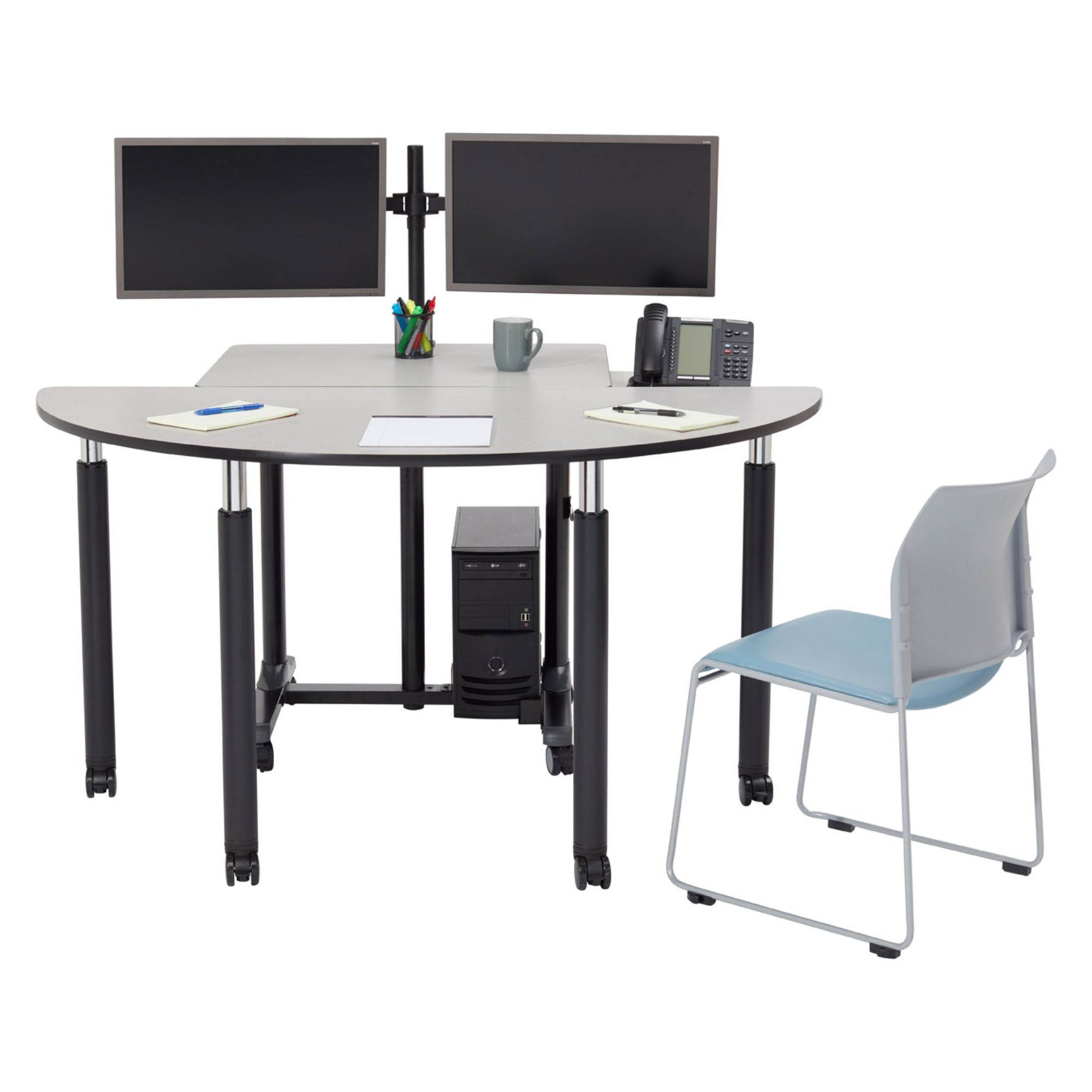 OKLAHOMA SOUND CORP EDTCP MOBILE COMPUTER SIT-STAND CART