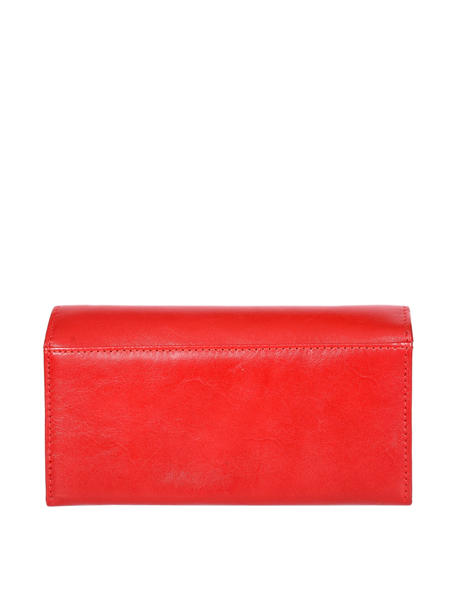 SASSORA Red Solid Rfid Wallet for Women