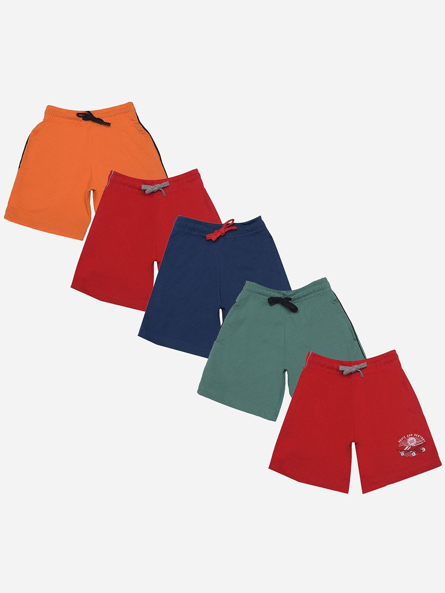 Dollar Boys Assorted Solid Bermuda (Pack Of 5)