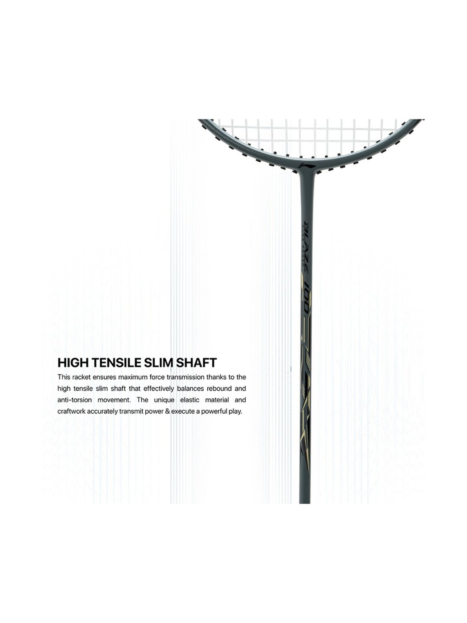 Li-Ning Blaze 100 Badminton Racket (Gun Metal) Size - Medium