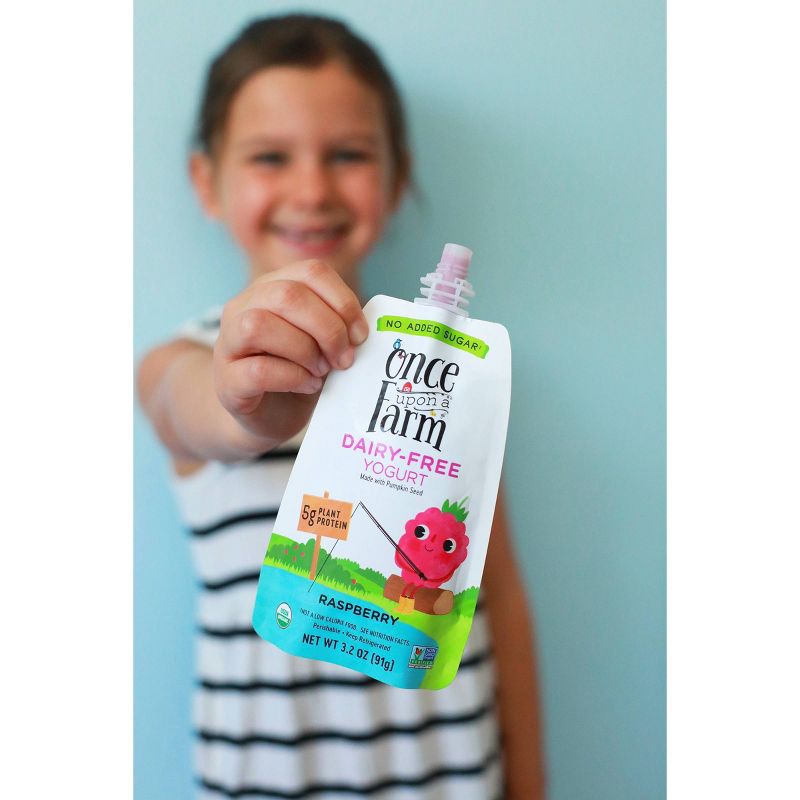 Once Upon a Farm Organic Raspberry Kids' Dairy-Free Yogurt - 3.2oz Pouch