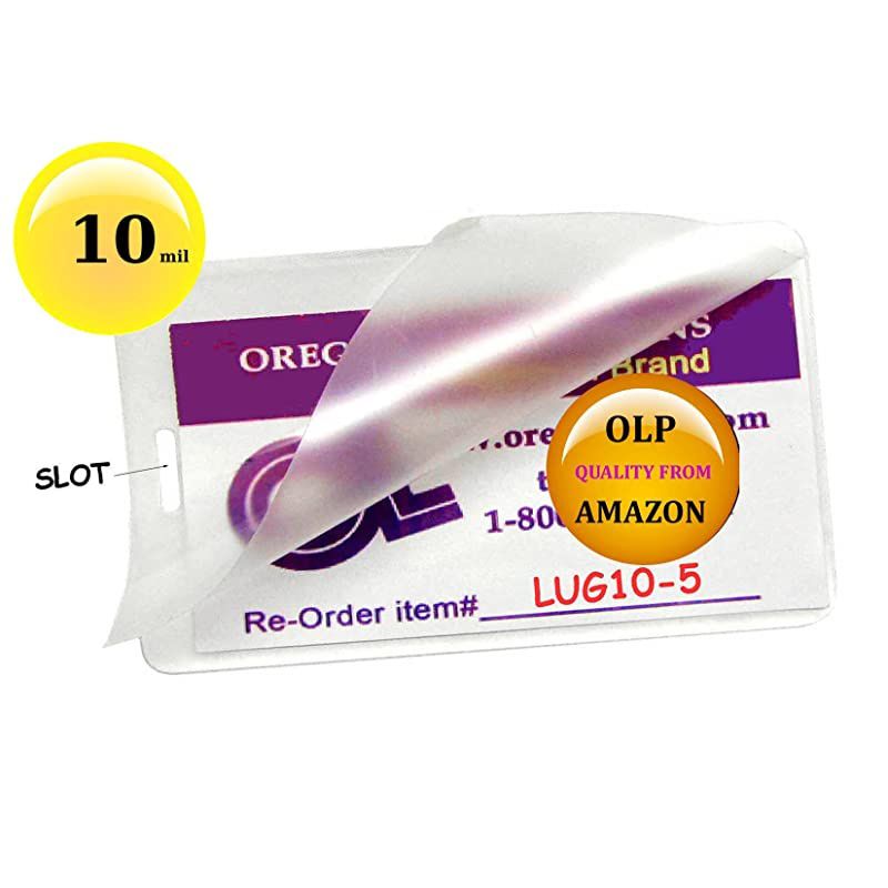 Hot 10 Mil Luggage Tag Laminating Pouches With Slot Pack of 500 212 x 414 Clear