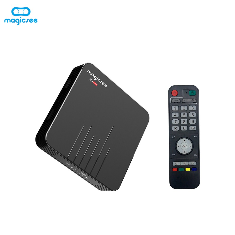 Magicsee N5 Smart Android 9.0 TV Box S905X3 Cortex-A55 Quad Core 64 Bit 4GB / 64GB 2.4G & 5G WiFi 4K H.265 VP9 Decoding Miracast HD Media Player