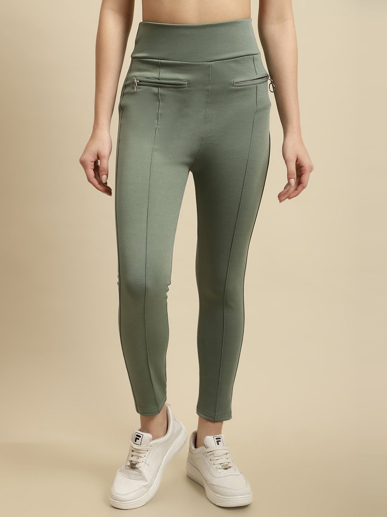 TAG 7 Green High Rise Jeggings