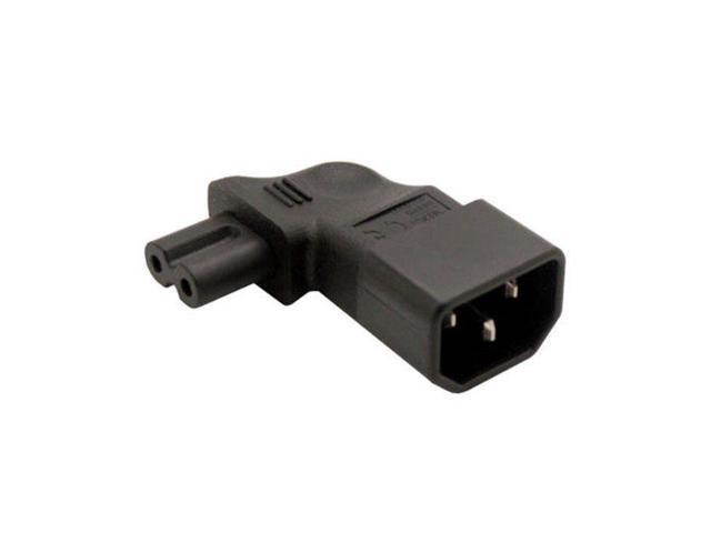 Right Angled 90 Degree IEC 320 C14 Female 3-Prong Socket to C7 Male 2-Pin Plug AC Power Connector Converter Adapter for PDU UPS