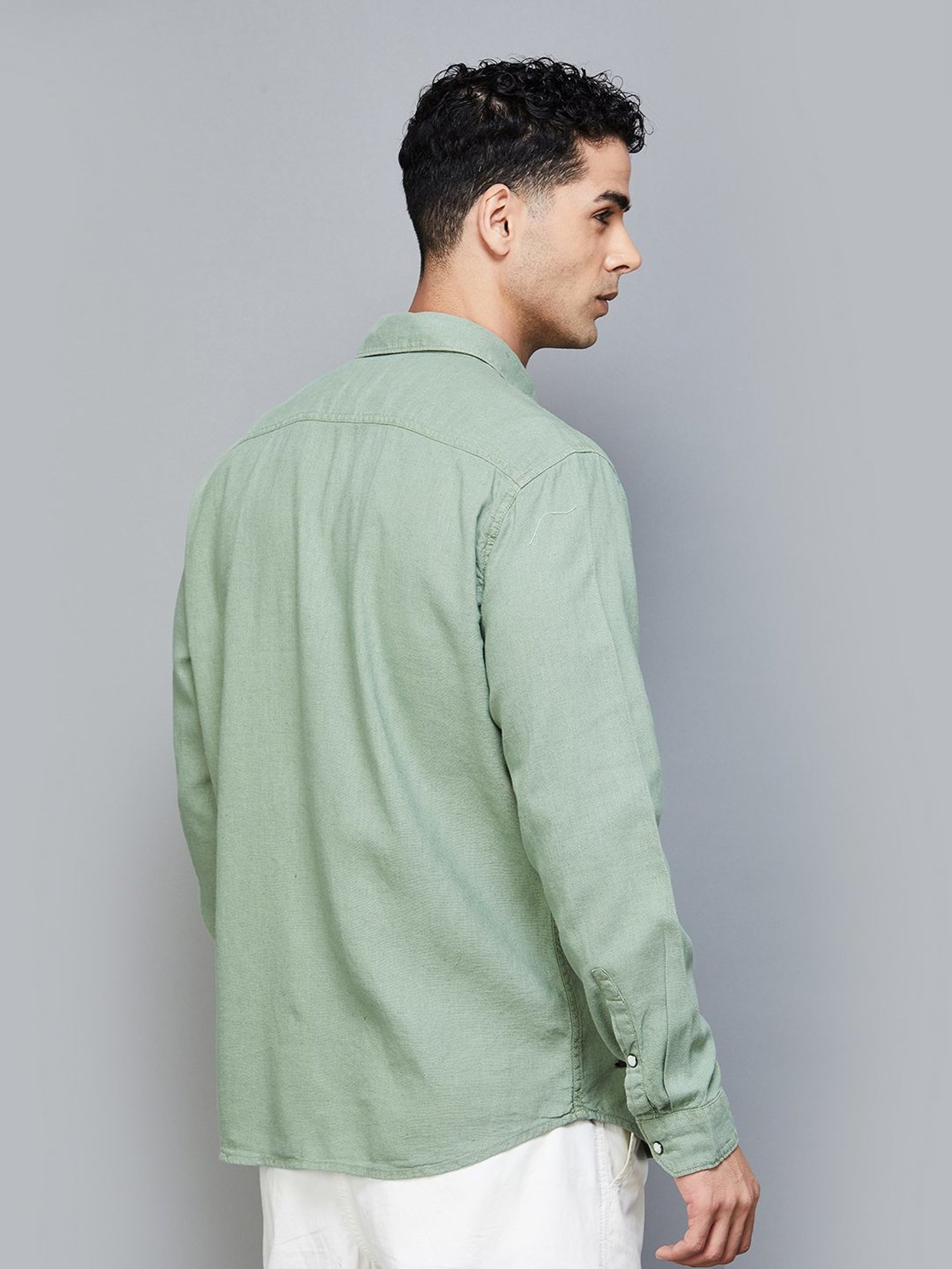 Forca by Lifestyle Sage Cotton Regular Fit Shirts