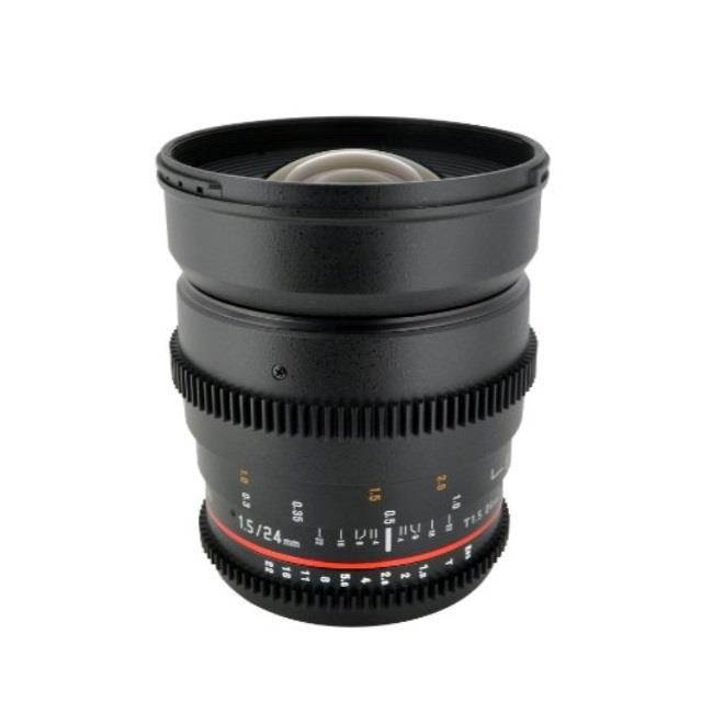 Rokinon 24mm T/1.5 Cine Wide Angle Lens (for Video DSLR Olympus/Panasonic Micro 4/3)