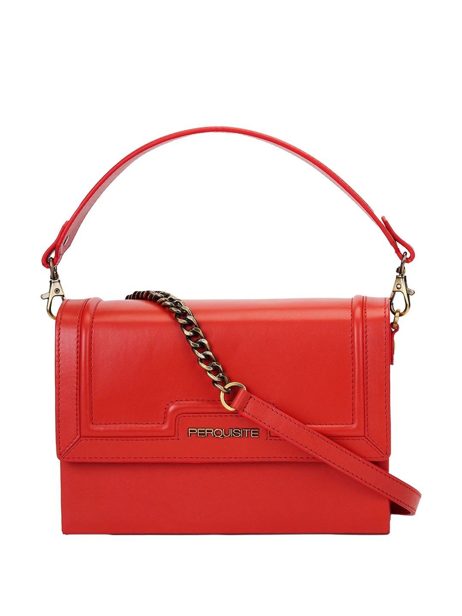 PERQUISITE RAINA Red Solid Small Sling Handbag