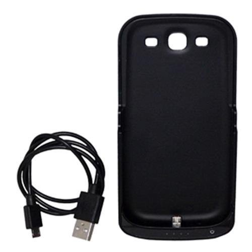 Xtreme Power Bank/Rubber Case for Samsung Galaxy S3 (Black 1800mAh Power) 88290