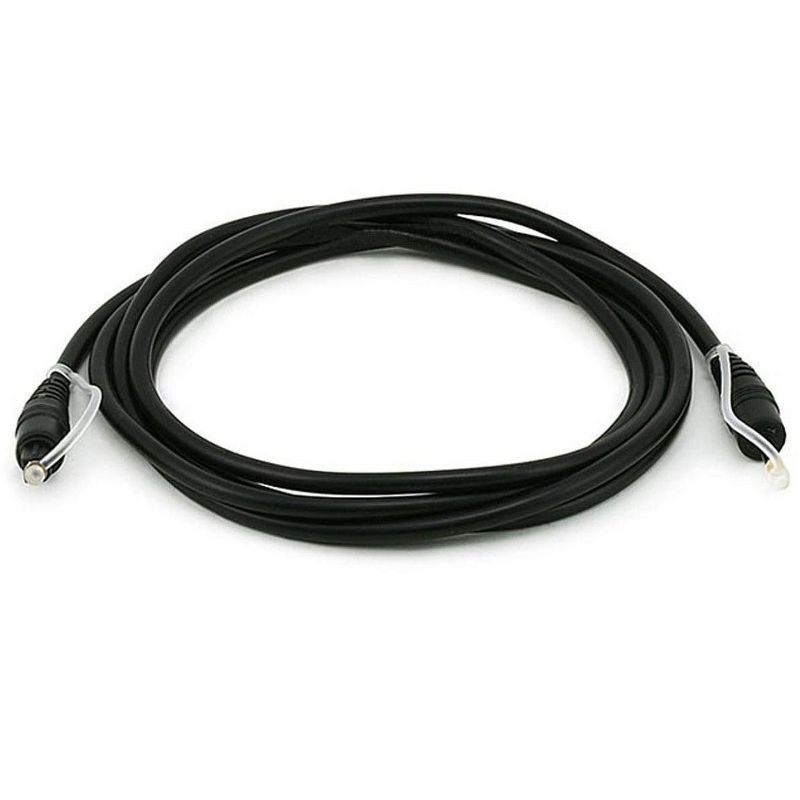 Monoprice Digital Optical Audio Cable - 6 Feet - TosLink to Mini TosLink Male/Male, 5.0mm Outside Diameter, Gold plated ferrule