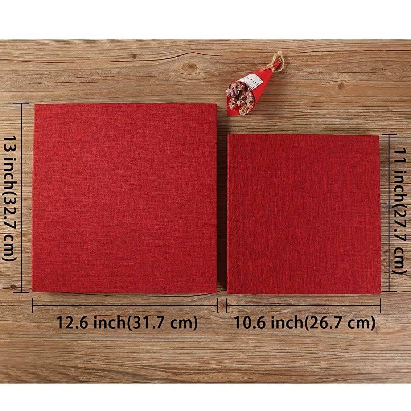 Photo Album Self Adhesive 4x6 5x7 3x5 8.5x11 Scrapbook Magnetic Album DIY Scrap Book Length 11 x Width 10.8 (Inches) with A Metallic Pen