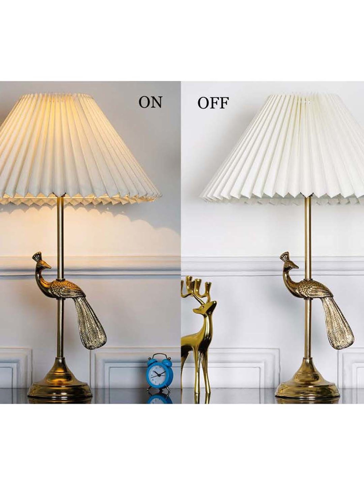 Kapoor E Illuminations Green Study Table Lamp - Set of 1