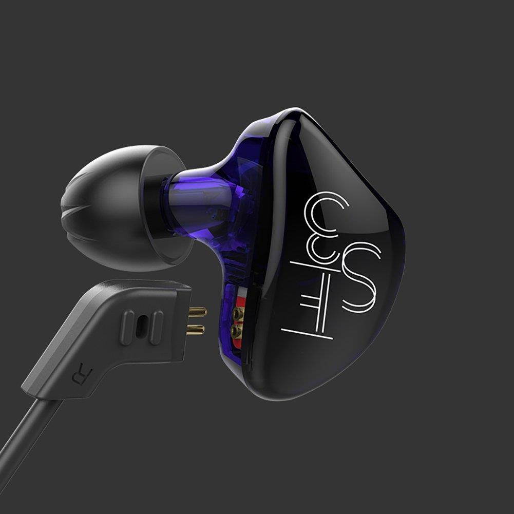 KZ ES3 Dynamic Hybrid Dual Driver In Ear Headphones (Purple without Mic)