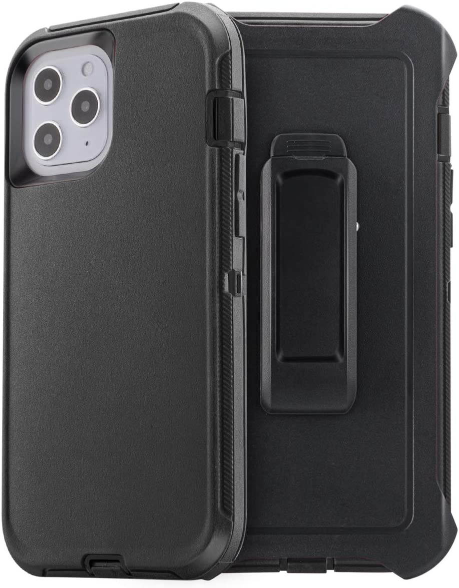 iPhone 12 Pro Max  Full Body Rugged Heavy Duty Shock/Drop/Dust Proof 4-Layer Protection Cover with Belt Clip