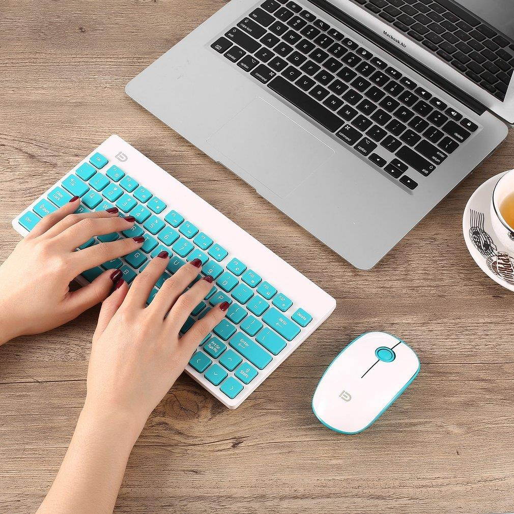 Forter Mini Wireless Keyboard Mouse Combo Set USB 2.4Ghz for Computer Desktop