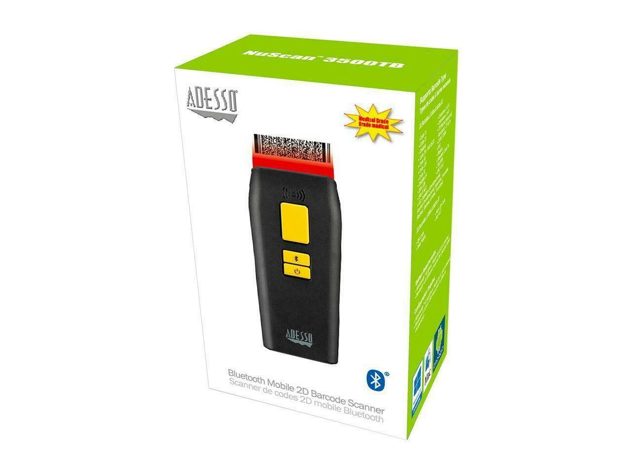 Nuscan 3500Tb Portable Pocket Size Bluetooth Long Range 1D/2D Barcode Sca