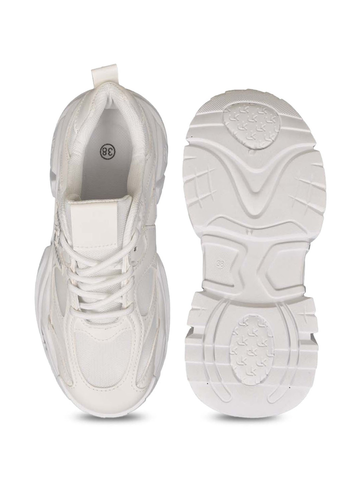 Jove Women's White Casual Sneakers