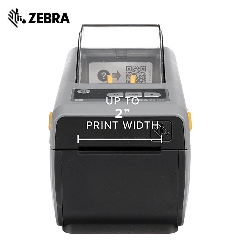 ZD410 Direct Thermal Desktop Printer for labels Receipts Barcodes Tags and Wrist Bands Print Width of 2 in USB Bluetooth and Wifi Connectivity ZD41022D01W01EZ
