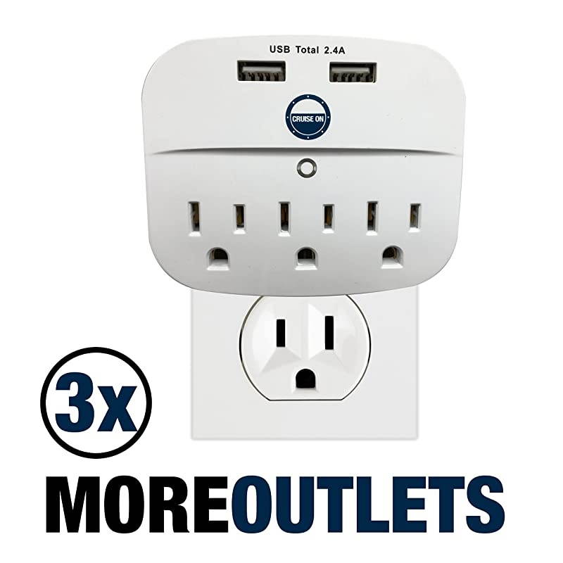Power Strip with USB Outlets Non Surge Protection Ship Approved | Travel Accessories and Must Haves by